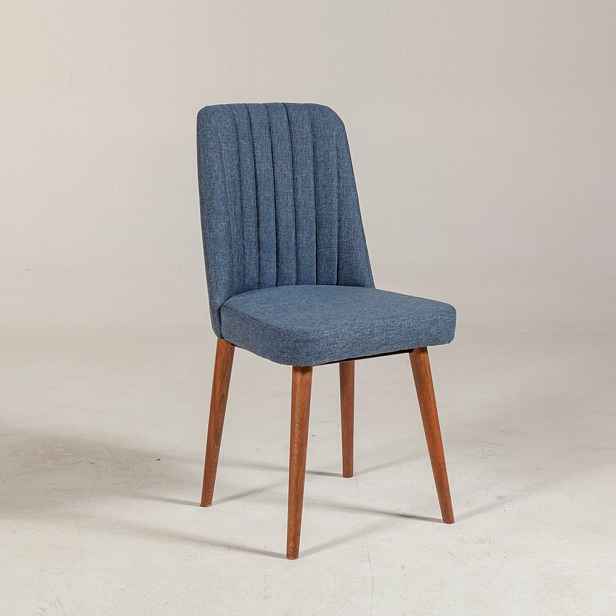 Židle Vina 1048 - Dark Blue, Walnut