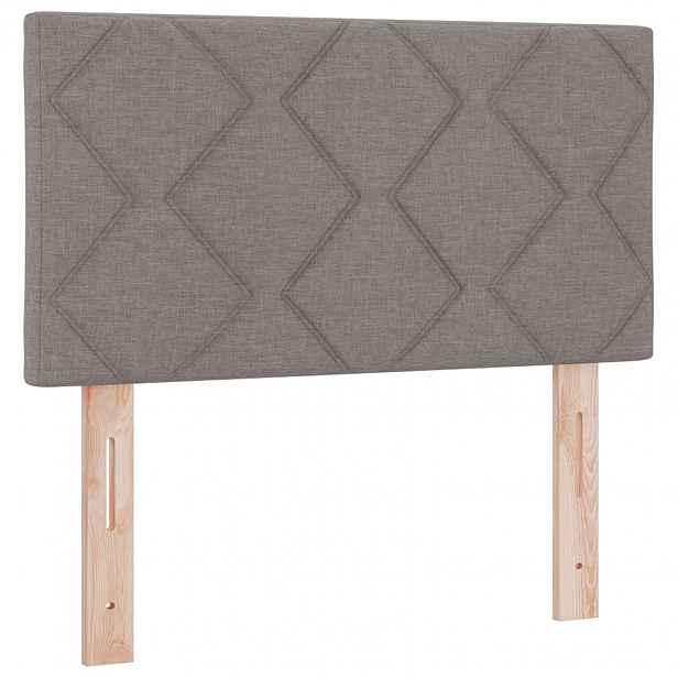 vidaXL LED hlavová deska Taupe textil