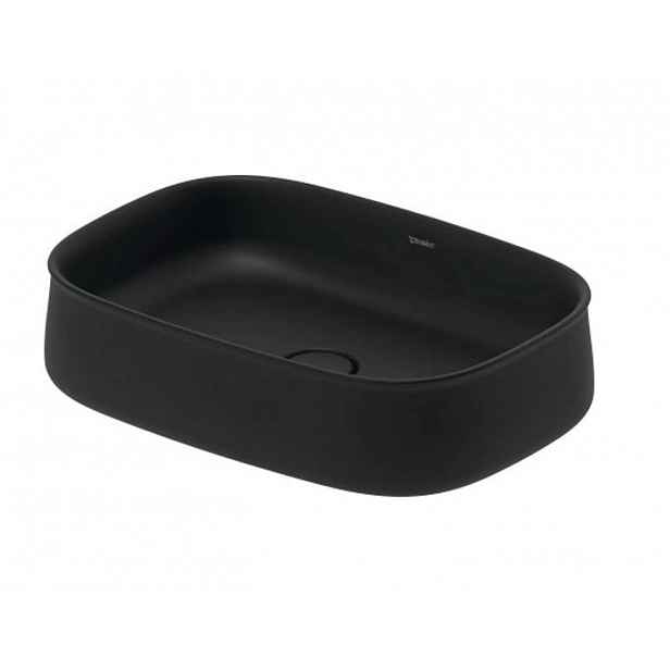 Duravit Zencha - Umyvadlo na desku 55x39 cm, bez přepadu, DuraCeram, WonderGliss, antracit mat 23735513791