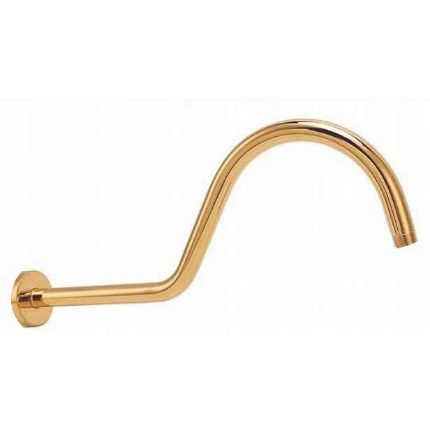 Metalová Trubka Rameno Přípojka pro dešťovou sprchu 47 cm Zlatá