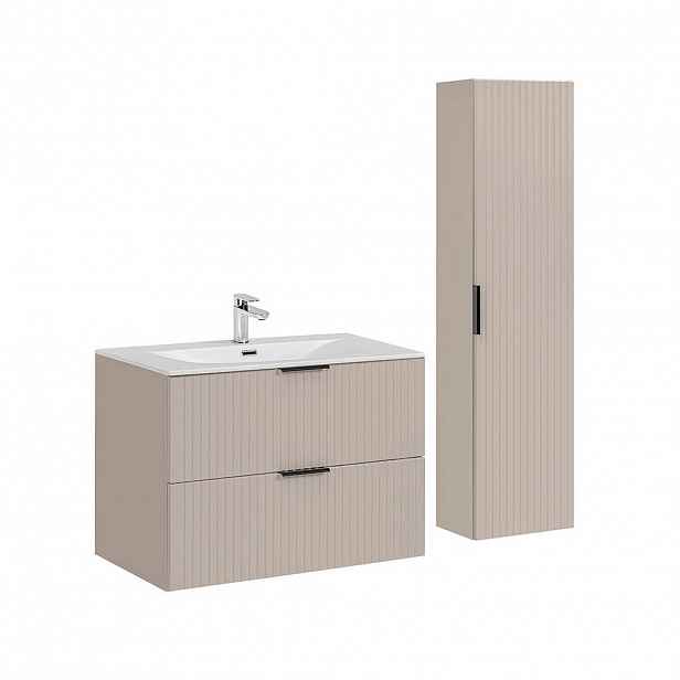 Petits-meubles KOUPELNOVÝ NÁBYTEK 80.2cm Adriel 2er-Set Béžová
