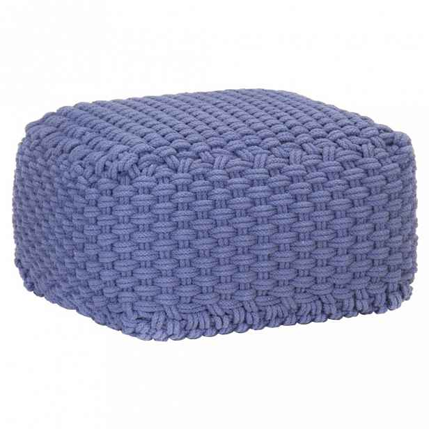Ručně pletený taburet Modrá