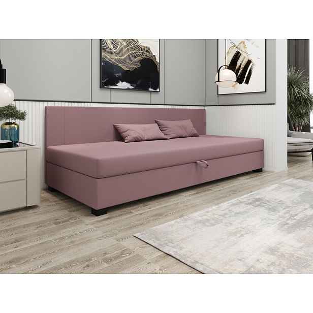 Čalouněná jednolůžková postel 100x195 ARIADNA BIZ 1 - růžová