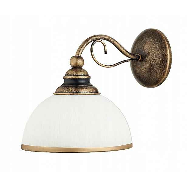 Nástěnné svítidlo Xsara Patina Bílé Skleněné Stínidlo 1xE27 Nástěnná lampa do pokoje Dům