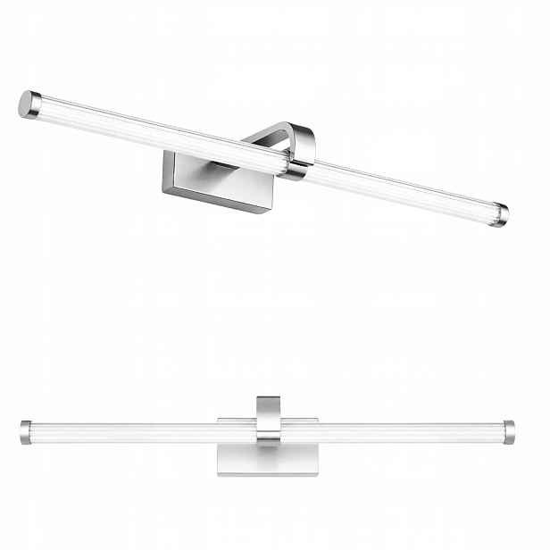 Toolight Lineární nástěnné svítidlo 60 cm Stříbrné Led Neutrální Bílá 9 W do koupelny