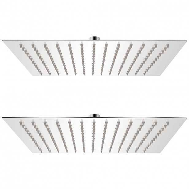 vidaXL Dešťové sprchové hlavice 2 ks 25 x 25 cm nerezová ocel