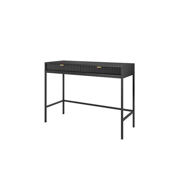MASSENO KONZOLOVÝ STOLEK STELLARE, 104/78/50 cm se zásuvkami, černý