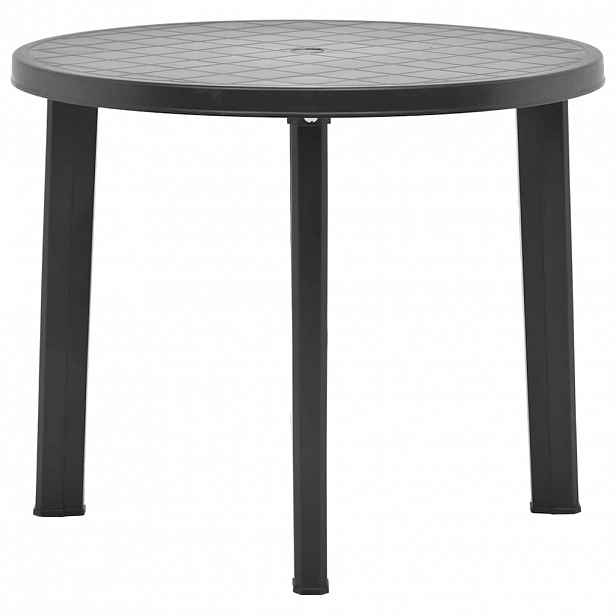 vidaXL Zahradní stůl antracitový 89 cm plast