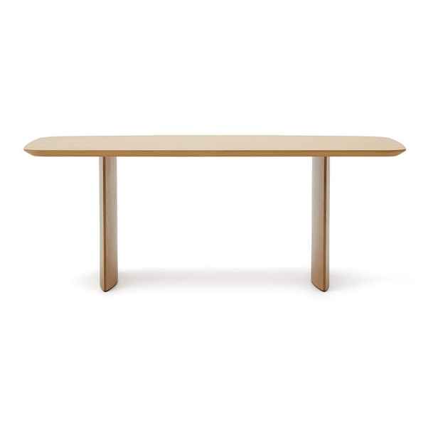 Jídelní stůl v dekoru dubu v přírodní barvě 100x200 cm Litto – Kave Home