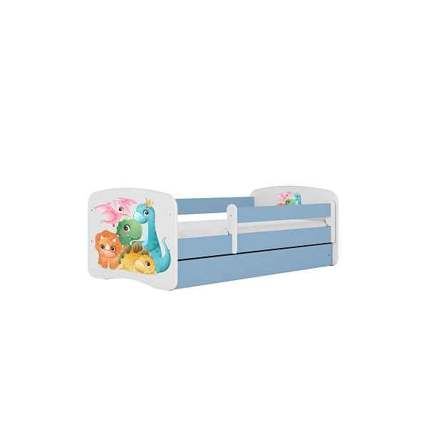 Kocot kids Dětská postel Babydreams dinosauři modrá, varianta 70x140, se šuplíky, bez matrace