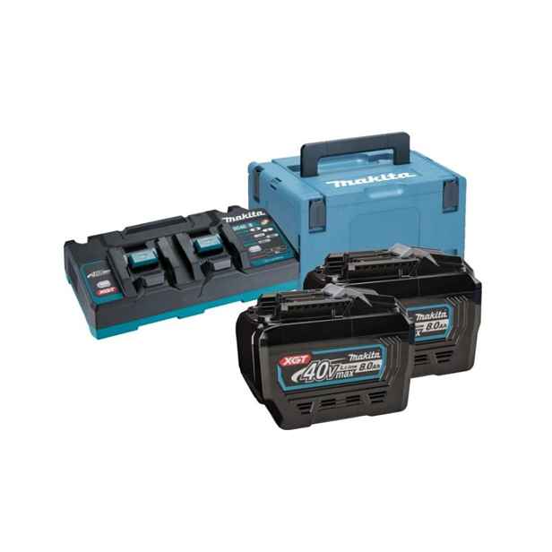 Makita - Sada nabíječky a 2x aku 40V Li-Ion XGT 8,0 Ah, kufr Makpac 191Y97-1