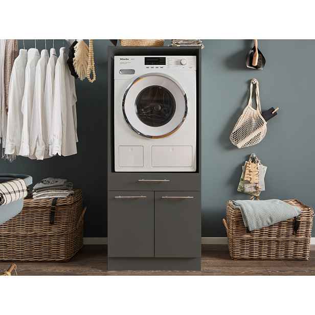 Úložná skříňka pod pračku Mr. Sauber, antracitová