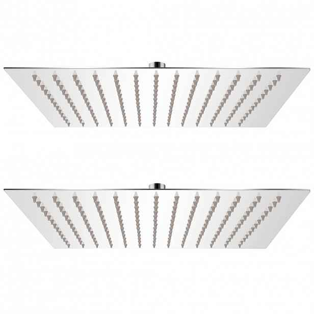 vidaXL Dešťové sprchové hlavice 2 ks 30 x 30 cm nerezová ocel