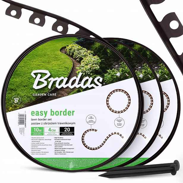 Trávníkový Lem 30 m 40 mm 60 x Kotvy Kolíky Upevňovací kolíky 18 cm Us-p