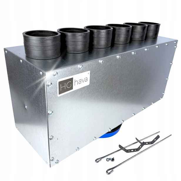 Rozvodná skříň průchozí rozdělovač ventilace fi 160 6x75 mm