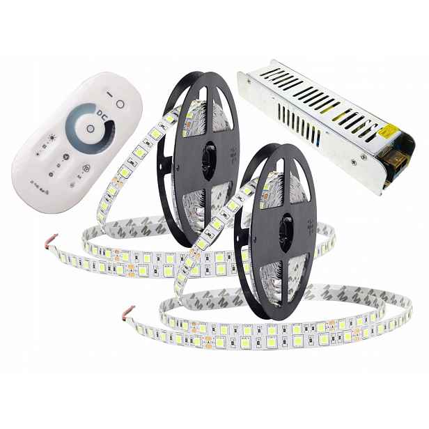 Set Led pásek 5050 IP20 10M Bílá Studená Dotyk