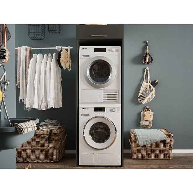 Skříň na pračku a sušičku Mr. Sauber, antracitová