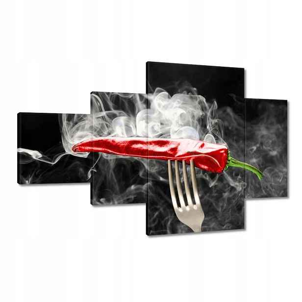 Obrazy 130x80 Červená paprika Dým