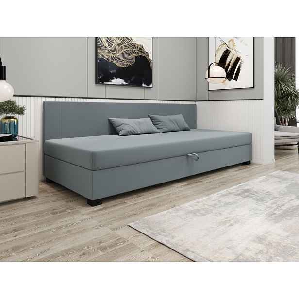 Čalouněná jednolůžková postel 80x195 ARIADNA BIZ 1 - modrošedá