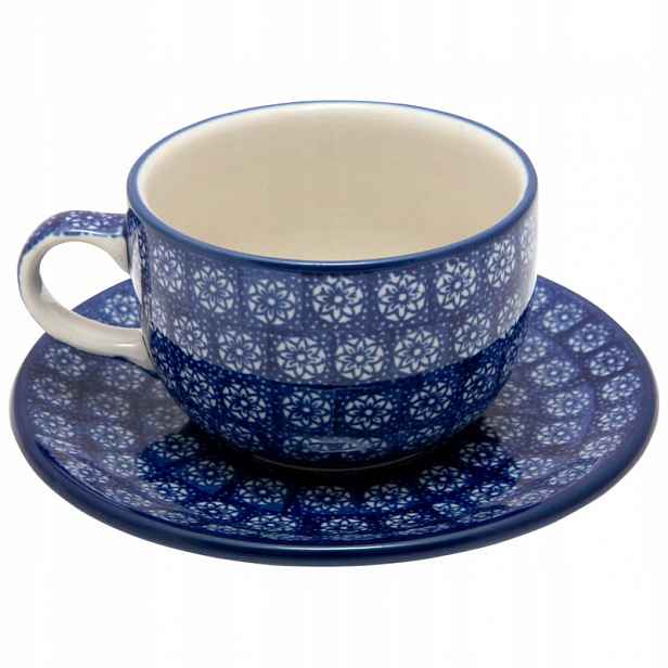 Šálek 200 ml podšálek Ceramika Artystyczna Bolesławiec dek 1548 Ornament
