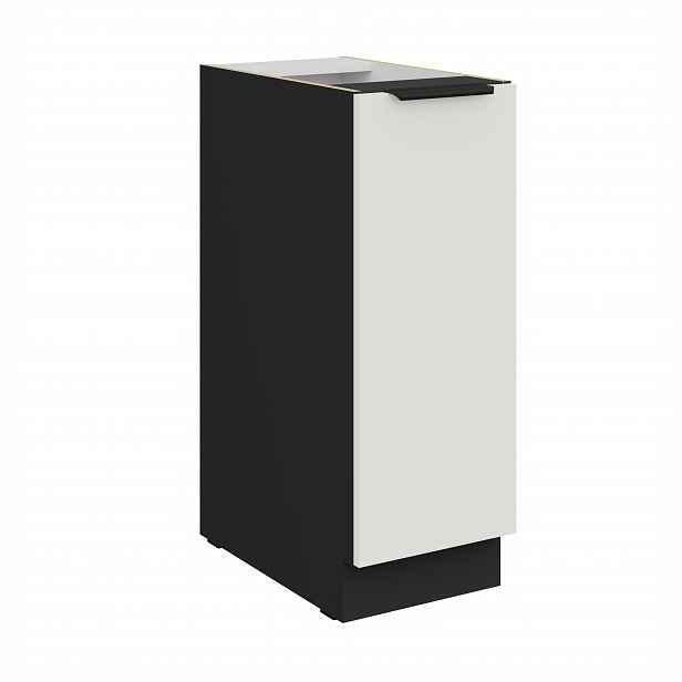 Spodní skříňka Aria 30 D CARGO BB Barva korpusu: Černá, Barva dvířek: WH - Crystal white AFM