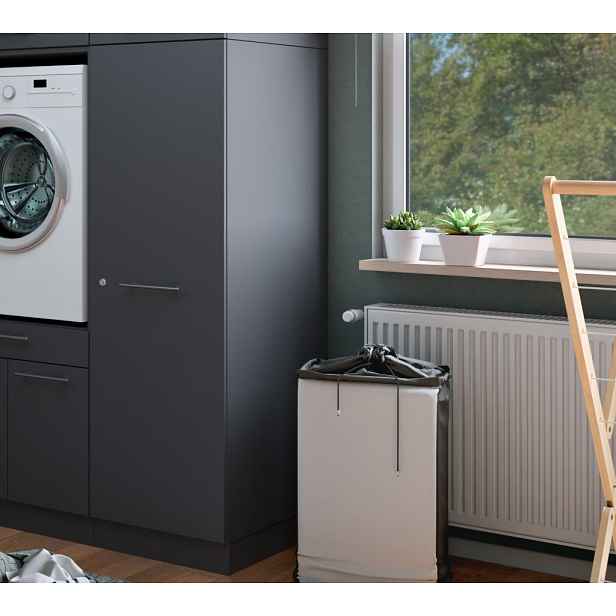 Víceúčelová skříň s policemi Mr. Sauber, antracitová