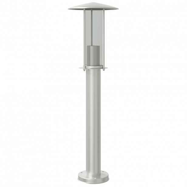vidaXL Venkovní stojací lampa stříbrná 60 cm nerezová ocel