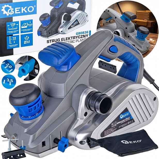 Elektrický Hoblík Na Dřevo Hoblík Truhlářský Hoblík 1300W Geko