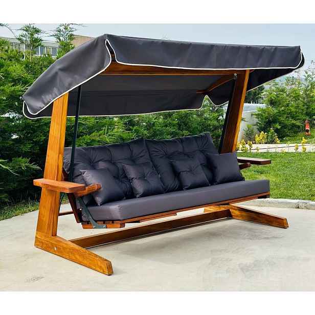 Garden Triple Swing Chair Luna Deluxe 2600 - Anthracite