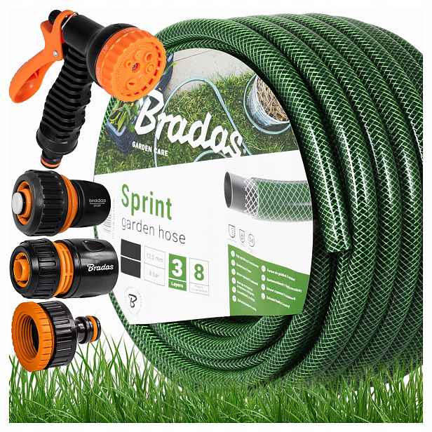 Hadice 50 m 1/2" Pvc 3X Spojky Pistole Zavlažovač Zavlažovací Sada