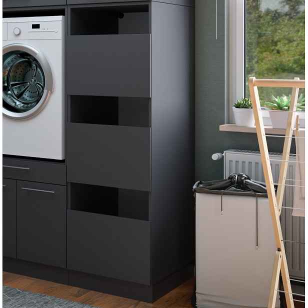 Regál s dvířky Mr. Sauber, antracitový