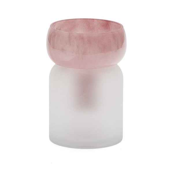 Růžová skleněná váza (výška 19 cm) Kelse – Kave Home