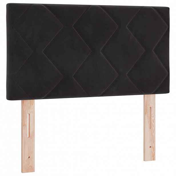 vidaXL LED hlavová deska Černý 80 cm samet