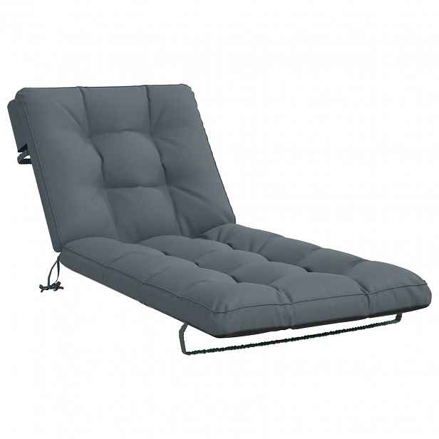 vidaXL Polštář na lehátko VIANEN 100% polyester Modrá 200 x 90 x 8 cm