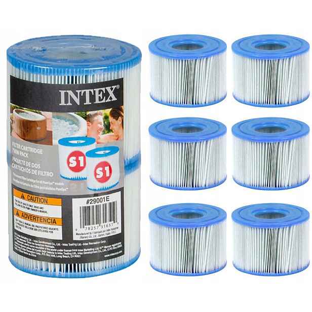 6 x Filtrační filtry S1 pro vířivky Spa Čerpadla Filtrační vložka Bazén Intex 29001