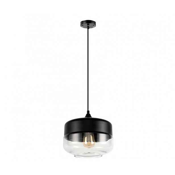 Moderní Závěsná Lampa Černá Skleněná Loftová E27 Nad Stůl Do Kuchyně Obývacího Pokoje