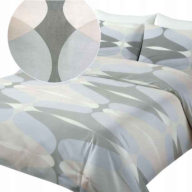 Povlečení bavlněné 220x200 Geometrie modrá šedá 71514/2 Cottonlove