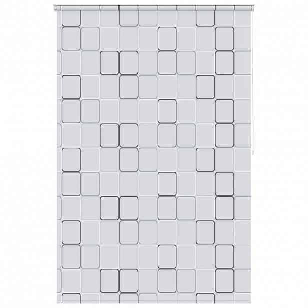 vidaXL Sprchová roleta 140 x 240 cm čtvercový vzor