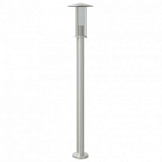 vidaXL Venkovní stojací lampa stříbrná 100 cm nerezová ocel