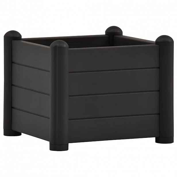 vidaXL Vyvýšený záhon PP antracitový 43 x 43 x 35 cm
