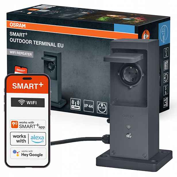 Napájecí sloupek venkovního zesilovače signálu IP44 Osram Smart WiFi