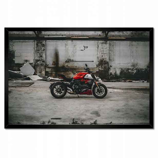 Plakáty v rámu 60x40 Červené Ducati Motocykl