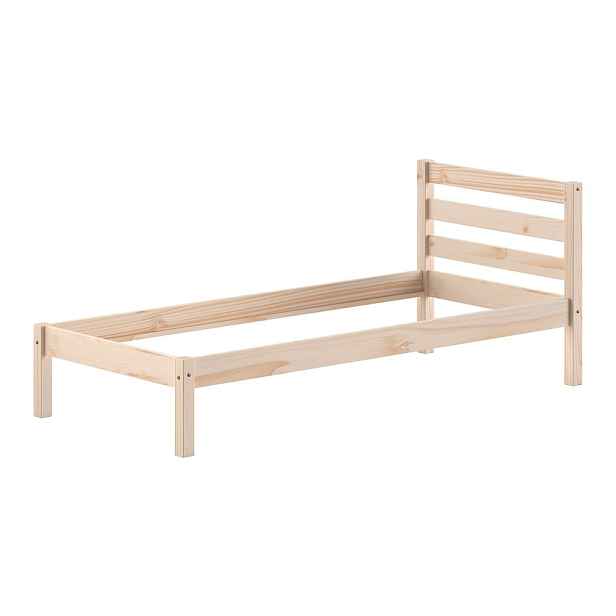 Dětská postel z borovicového dřeva bez roštu v přírodní barvě 90x200 cm Pino – Vipack