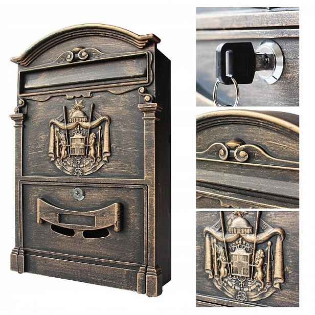 Poštovní Schránka Retro Velká Poštovní Patina Elegantní Nerezová
