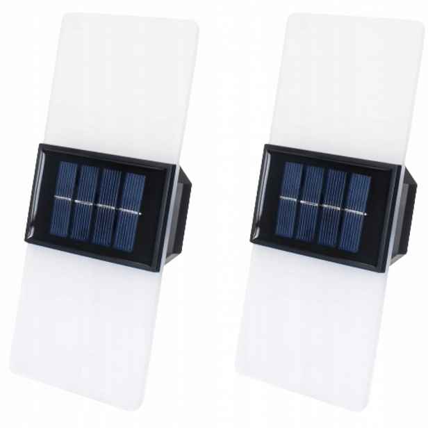 2x Dekorativní nástěnné svítidlo Solární Led lampa Osvětlení domečku Altánky Terasa