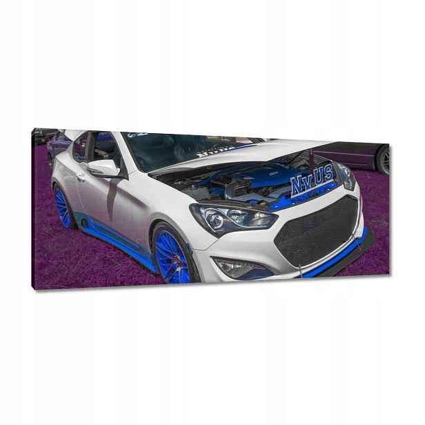 Obrazy 100x40 Bílé sportovní auto