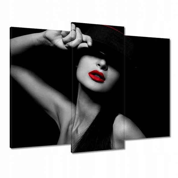 Obrazy 90x70 Červené rty Rtěnka