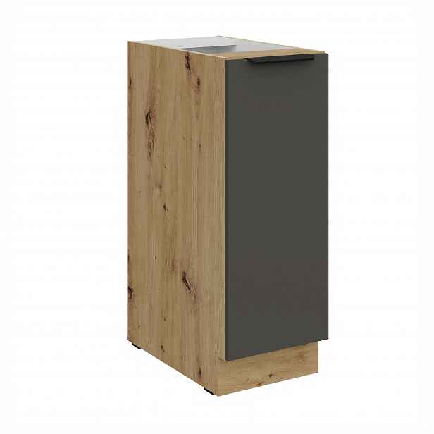 Spodní skříňka Aria 30 D CARGO BB Barva korpusu: Dub artisan, Barva dvířek: GR - Graphite AFM