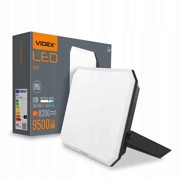 Videx Led reflektor 100W 5000K černý VLE-F3-1005B