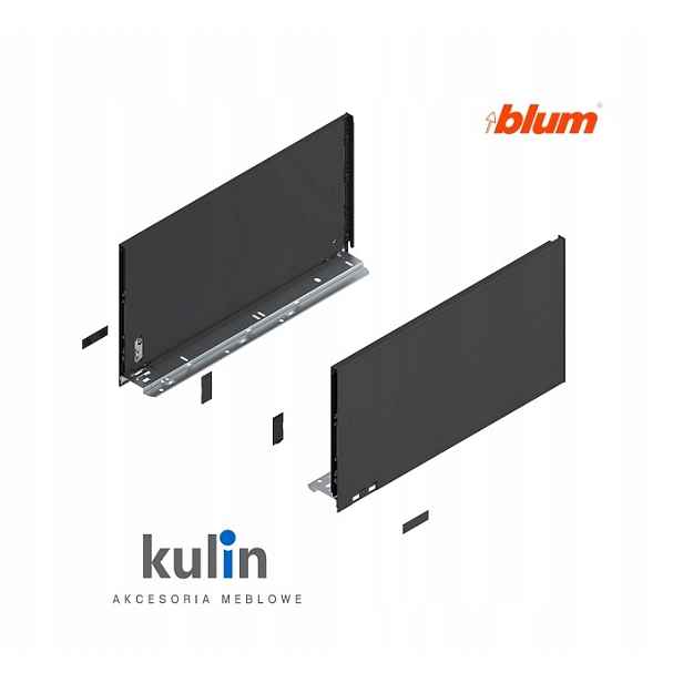 Blum 770F6002S Legrabox Pure, boky zásuvky o výšce „f“, Nl 600 mm, antracit